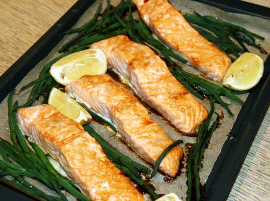 Teriyaki_salmon_green_beans