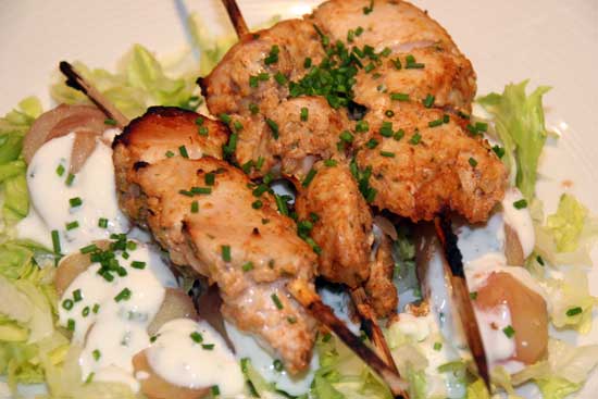 brochette_dinde_salade_pomme_de_terre