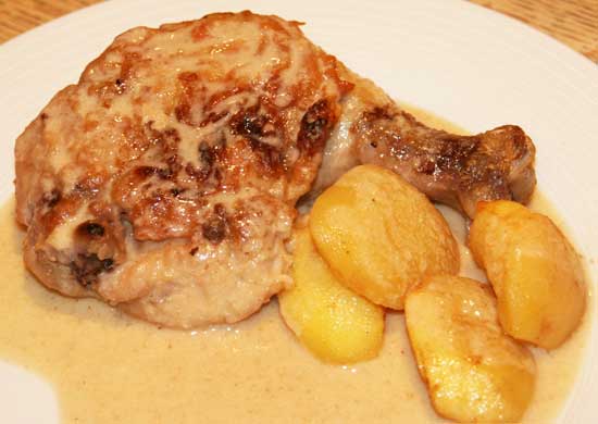 chicken with apples and cider