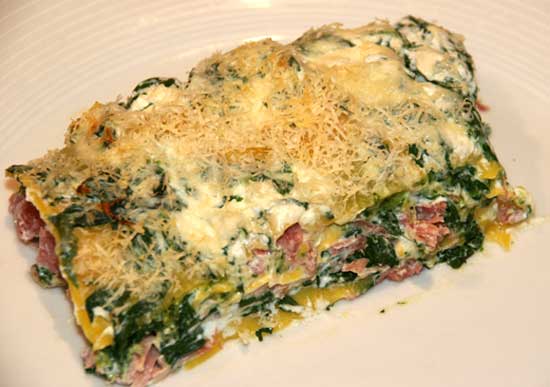 ricotta_ham_spinach_lasagne