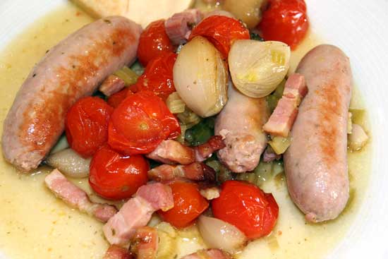 Easy_Sausage_Braise_Cherry_Tomatoes _Basil