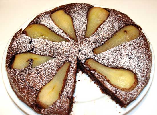 flourless_chocolate_pear_cake