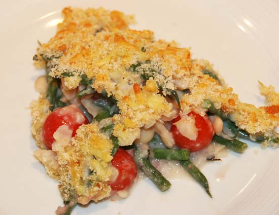 green_bean_cherry_tomato_traybake_gratin