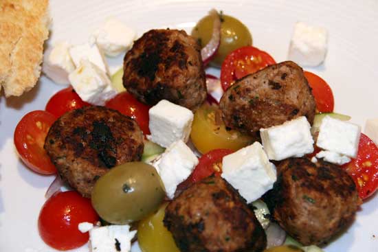 lamb_chives_meatballs_horitake_salad