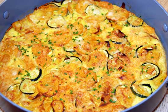 Oven-roasted Sweet Potato _ Courgettes Tortilla