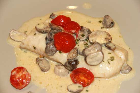 poached_haddock_mushrooms_butter_sauce