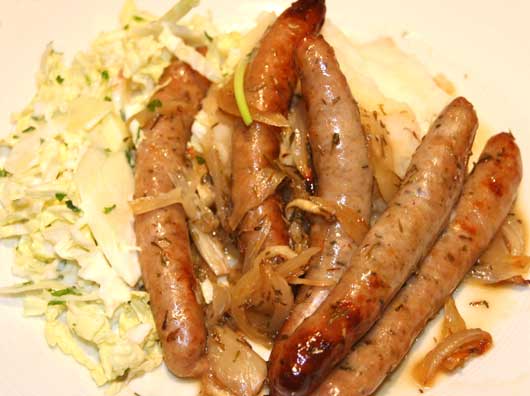 sticky_cider_sausages_chinese_leaf_apple