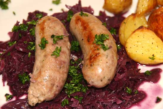 wild_boar_bangers_cider_braised_red_cabbage